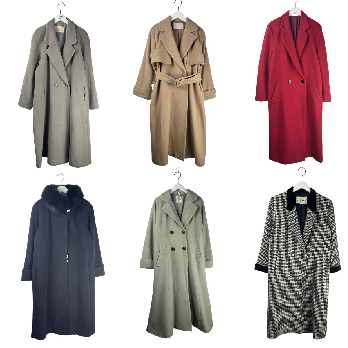 日制古着Vintage复古羊毛大衣双面绒宽松气质中长款毛呢外套大衣5