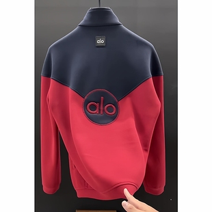 alo男款长袖高级感轻奢男士夹克外套男装痞帅韩版ins潮流休闲百搭