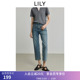 复古休闲百搭通勤直筒裤 女装 LILY秋新款 牛仔裤 商场同款