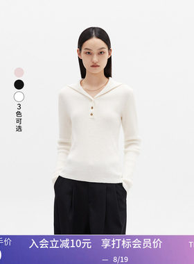 【商场同款】LILY冬新款女装全绵羊毛时尚两穿领两毛衣打底衫