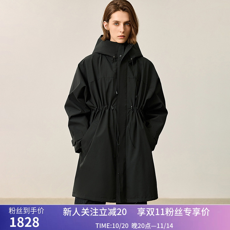 【三防三合一】商场同款LILY2024冬新款女装收腰鸭绒羽绒服外套女
