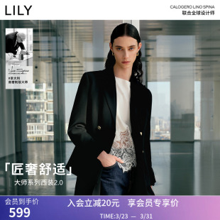 女装 LILY2026春新款 2.0 宽肩通勤高级感西服外套 大师系列西装