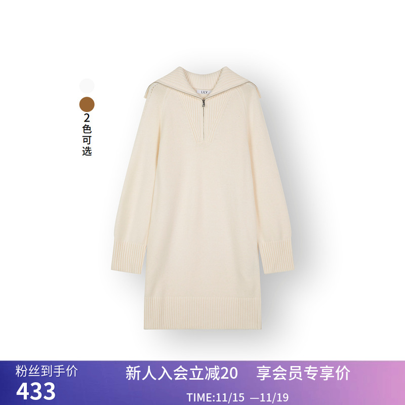 【商场同款】LILY冬新款女装连衣裙123430T7314