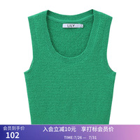 【商场同款】LILY春新款女装时尚减龄运动复古针织吊带背心女