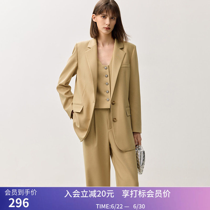 LILY秋新款女装优雅气质商务通勤职场老钱风高级感西装外套女