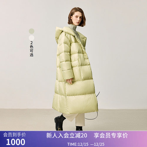 【商场同款】LILY冬新款女装轻暖被子款90鸭绒羽绒服外套长款