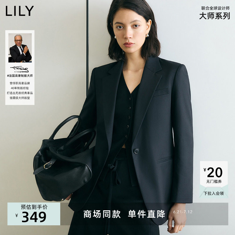 【LILY大师系列】商场同款2025春女装经典职业通勤高级感西装外套