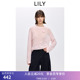 毛衣罩衫 羊毛羊驼毛混纺立体花朵浅粉色针织衫 女装 LILY2026春新款