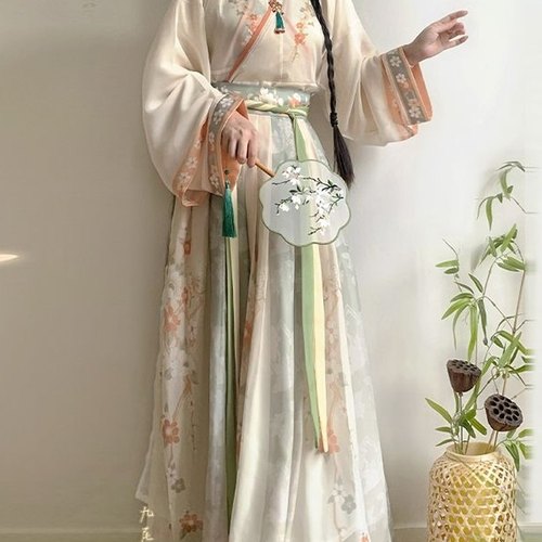 晋制汉服女交领上衫齐腰襦裙春秋