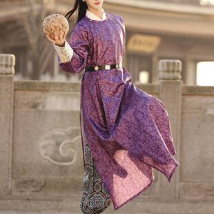 唐制汉服男女同款圆领袍灯笼裤武侠书生古风演出服伴郎春夏季套装