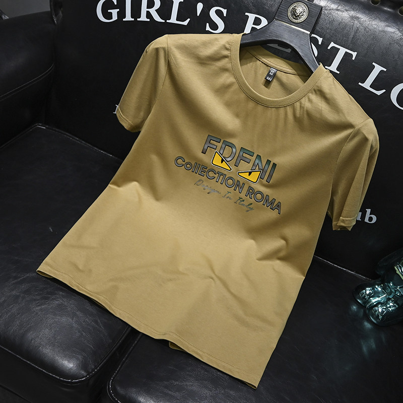 2025夏季新款丝光棉大码短袖T恤QT60665336P75M-6XL,男装T恤,钱塘6066（原711）