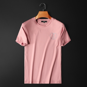 2025夏季新款士丝光棉短袖T恤 QT6066 805 P60 M-6XL 大货 粉色图片