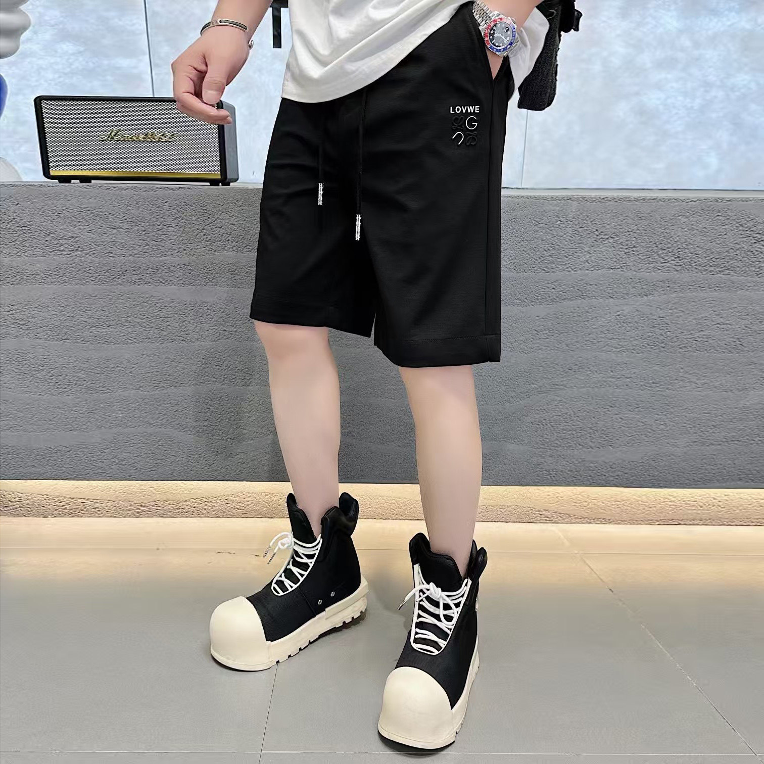 2025年夏季新款直筒宽松休闲短裤QT6606A1008P90,男装牛仔裤,钱塘6066（原711）