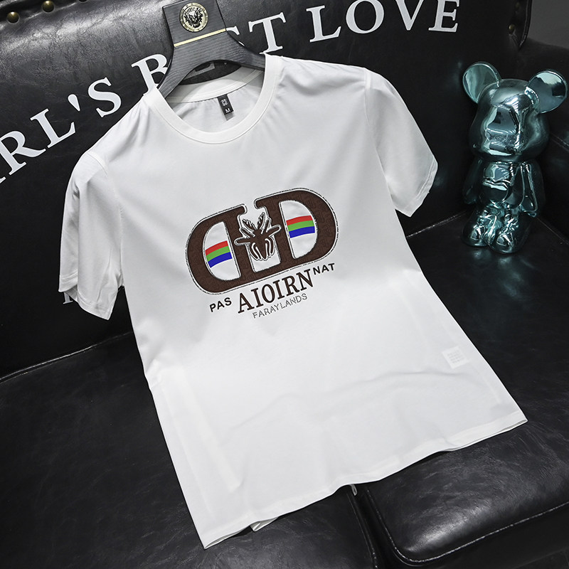 2025夏季新款丝光棉大码短袖T恤QT60665318P70M-6XL，男装T恤，钱塘6066（原711）