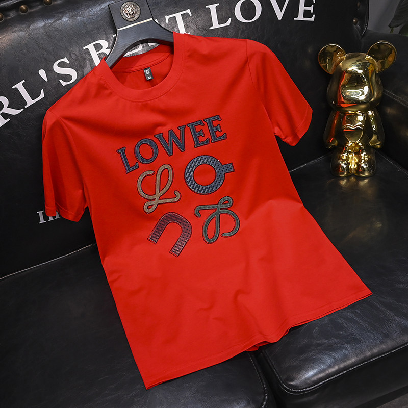 2025夏季新款丝光棉大码短袖T恤QT60665372P70M-6XL,男装T恤,钱塘6066（原711）