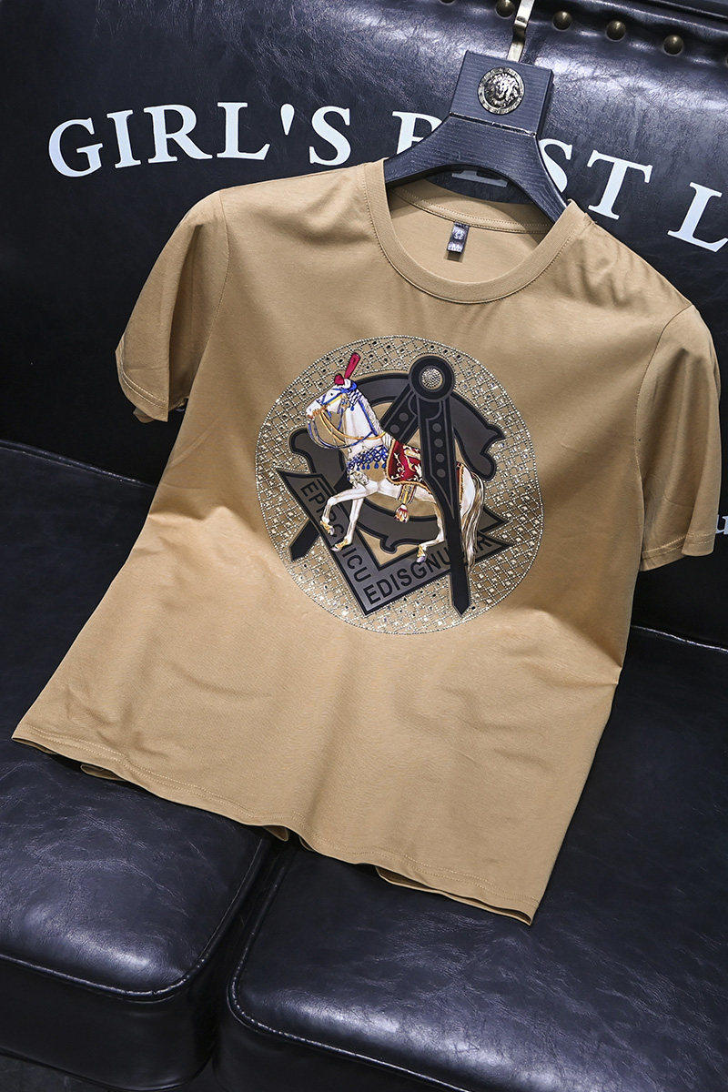 2025夏季新款丝光棉大码短袖T恤QT60665301P70M-6XL,男装T恤,钱塘6066（原711）