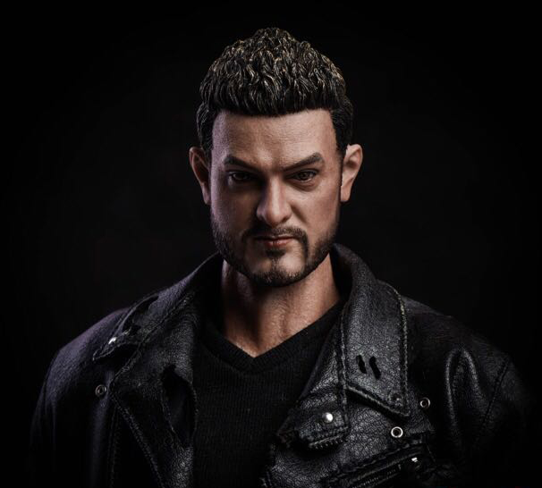 现货 印度影帝头雕 阿米尔汗 1/6 兵人偶模型 男头雕 神秘巨星