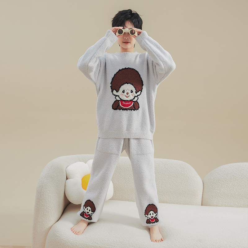 男童蒙奇奇家居服秋冬保暖