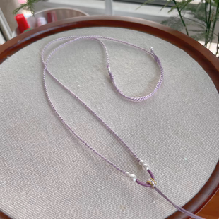 黄金吊坠挂绳手工编织项链绳子高档可挂翡翠和田玉如意佛公平安扣