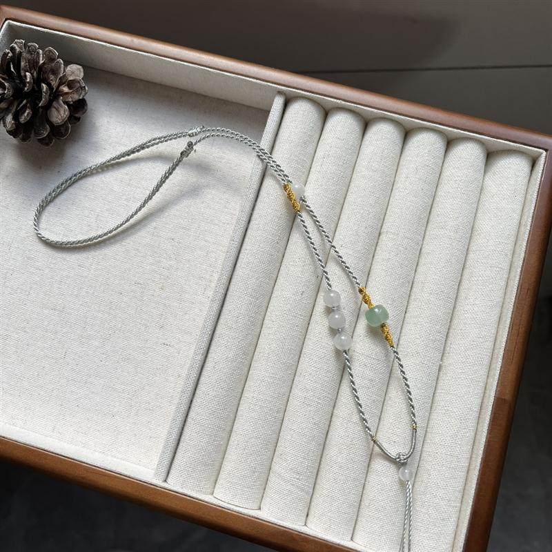 手工编织高端项链绳子黄金锁包平安扣和田玉翡翠佛公貔貅吊坠挂绳