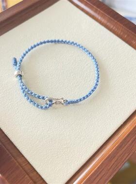 小众显白编绳手链s925纯银不掉色高颜值可搭配情侣闺蜜手绳礼物