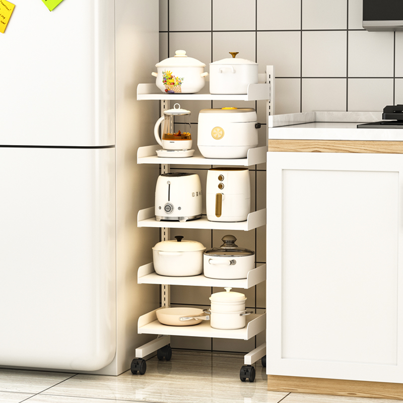 金属碳钢多层落地夹缝置物架