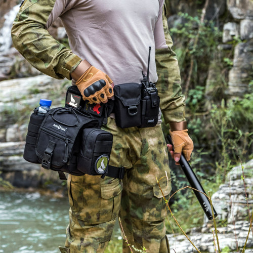 阿迈森狐狼军迷彩机车骑行腰包