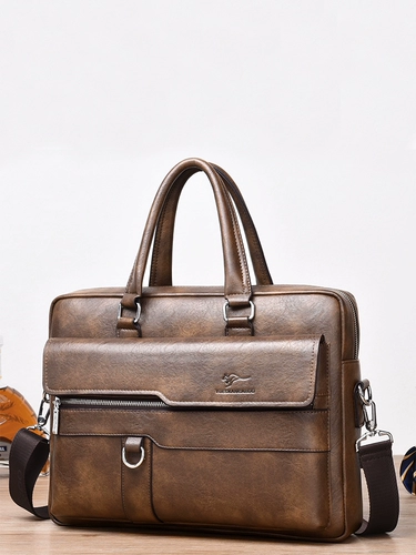 麦克袋鼠 Кожаная мужская сумка на одно плечо для отдыха, из натуральной кожи