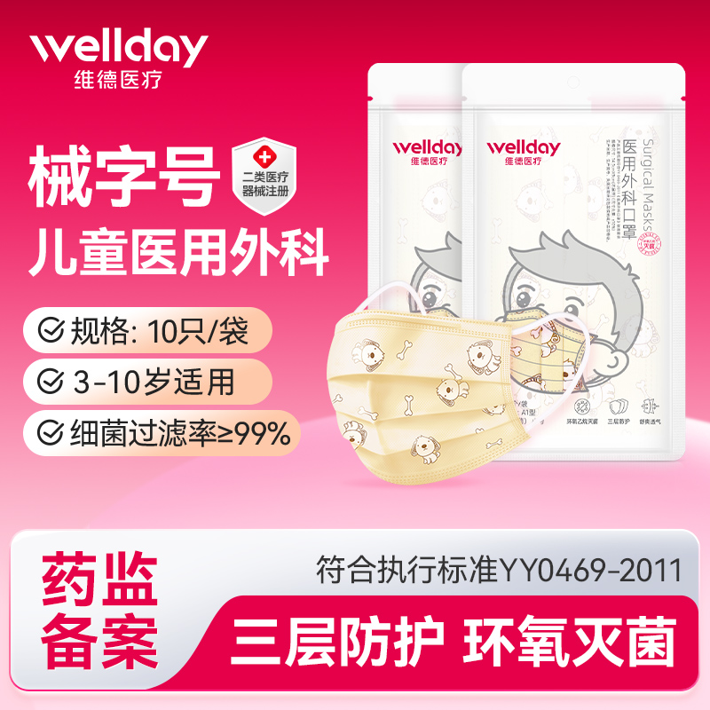 儿童医用外科口罩EO灭菌