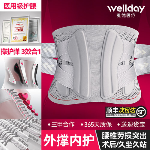 维德护腰带外撑内护仿肌肉群透气