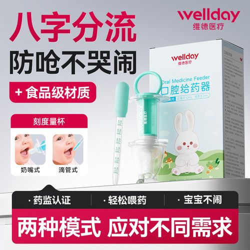 维德婴幼儿防呛分流滴喂给药器