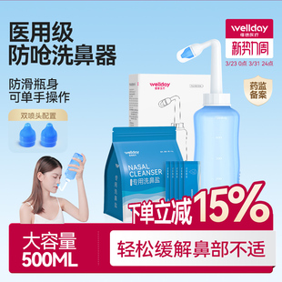 维德医疗专用洗鼻器手动洗鼻盐儿童成人鼻炎鼻腔冲洗盐水喷雾鼻子