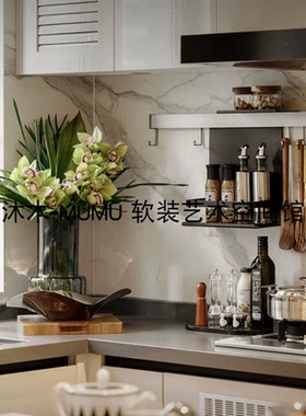现代简约样板间厨房灶台橱柜装饰摆件厨具锅具饰品道具家居软装