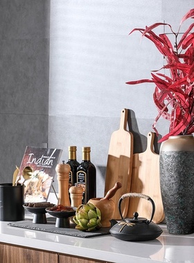 样板房间厨房装饰摆件软装饰品新中式陈列道具摆件摆饰胡椒罐菜谱