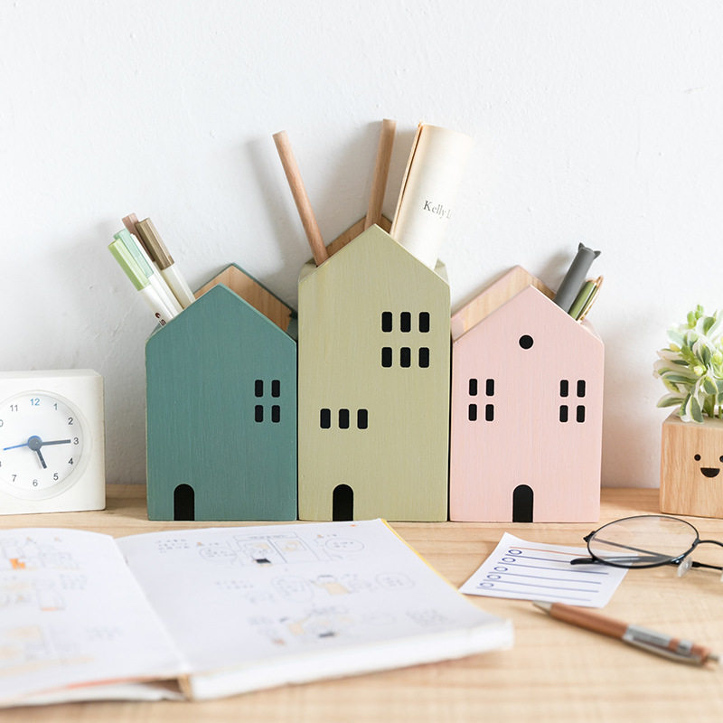 阿楹 桌面可爱笔筒书架文具创意儿童男女孩遥控器收纳盒开学礼物