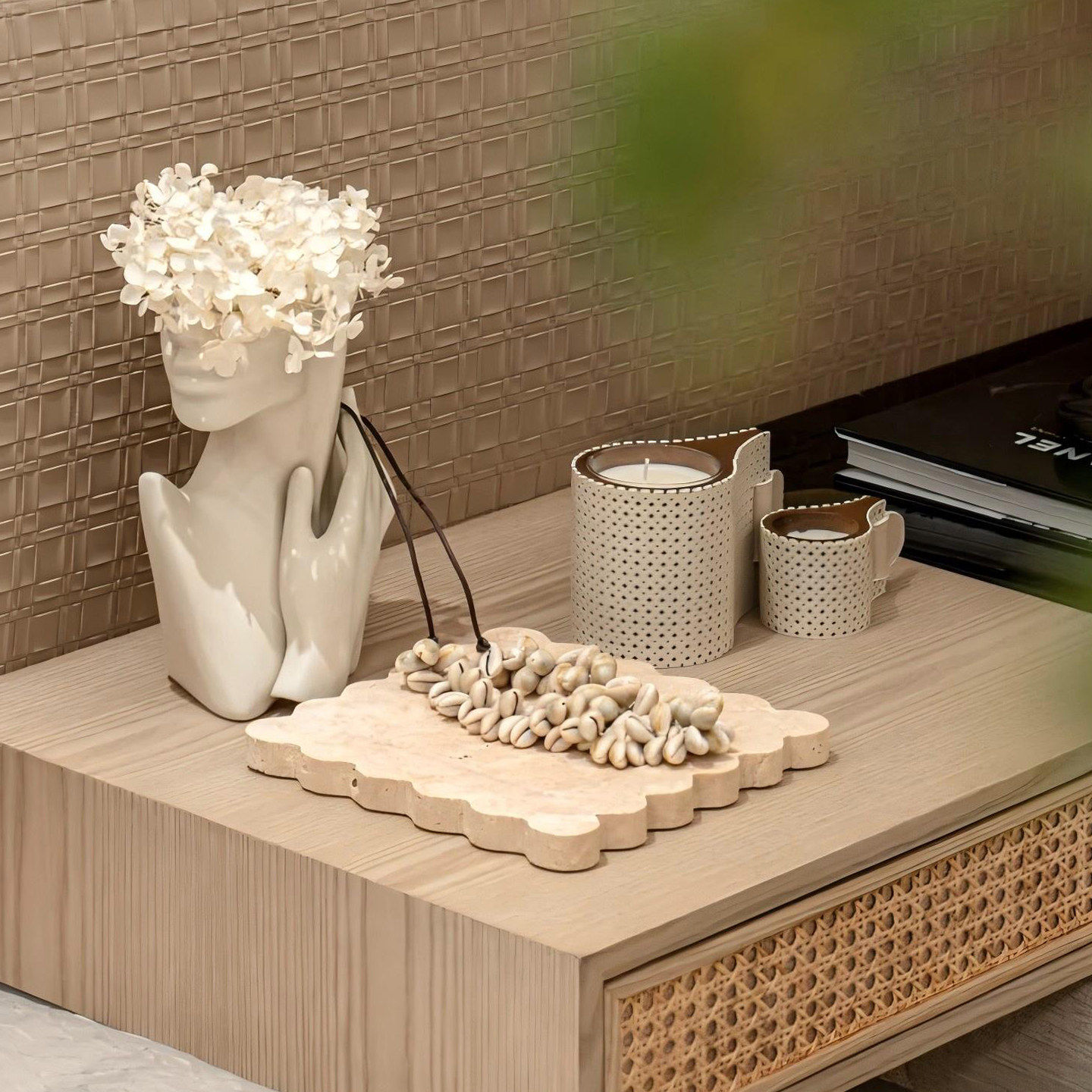 样板房化妆台卧室梳妆台装饰品摆件香薰现代简约风美学氛围装饰品,家居饰品,香薰摆件,淘宝优惠券,粉丝福利购,淘宝优惠卷