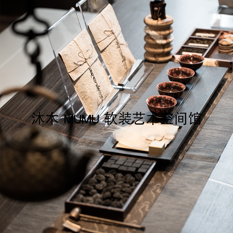大牌新中式售楼处茶具禅意中国风