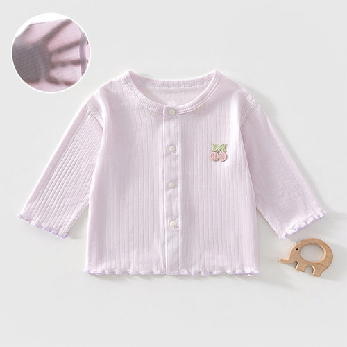 夏季空调服开衫洋气小外套2026年夏季新款男女宝宝对开薄款单上衣