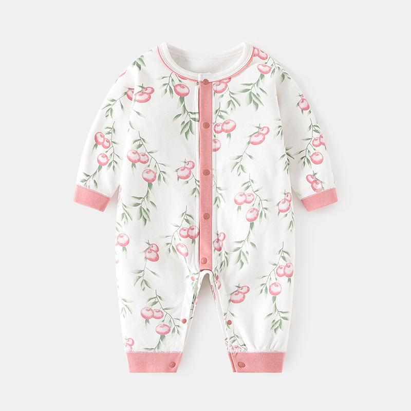 纯棉A类连体衣长袖爬爬服男女宝宝睡衣家居服婴儿春秋睡衣家居服