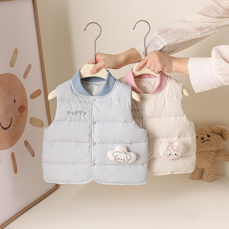 婴童秋冬羽绒马甲2025新款宝宝内搭冬装轻薄保暖儿童洋气外穿背心