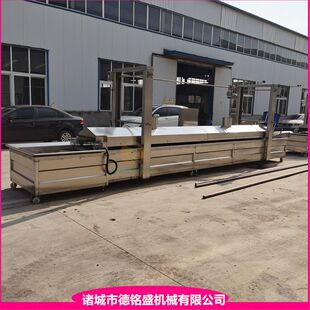 双排炸麻油馓子机器 隧道式大馓子油炸机流水线 带真空滤油机