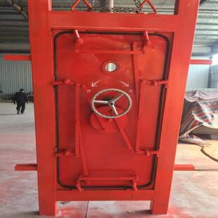井底巷道薄壳防水闸门 矿用避难硐室两道门 防火栅栏两用门