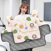 新款 通用 电瓶摩托车防雨水罩四季 加大电动车挡风被冬季 加绒加厚款