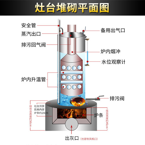 大中型蒸酒器f烤酒酿酒设备大型传统酒坊柴火酿酒机商用白酒酿酒