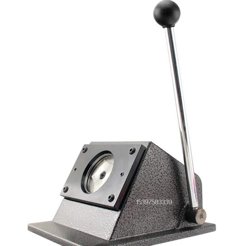 胸章切卡机 徽章切圆器 襟章裁剪圆形纸片工具V 台式金属切刀