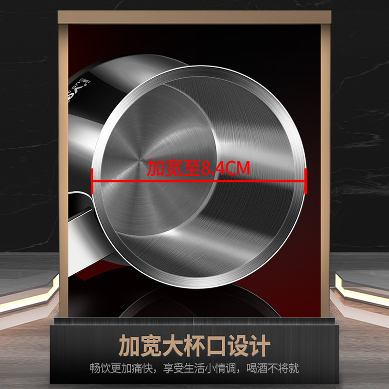 ive 不锈钢啤酒杯酒吧喝w酒杯大容量扎啤杯创意带把手家用水杯