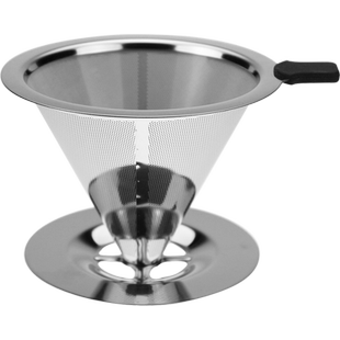 CAFE RHYME咖啡滤网手冲壶不锈钢漏斗滴漏式免滤纸滤杯泡咖啡过滤