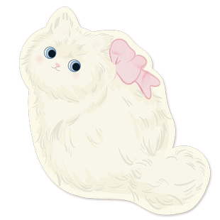 优雅小白猫鼠标垫女生办公室桌垫小号可爱防水电脑游戏键盘垫子