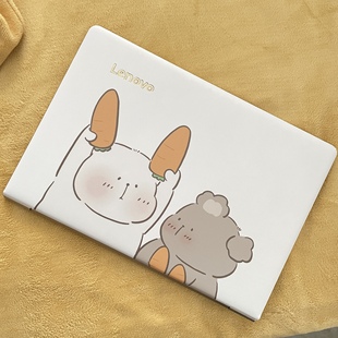 可爱笔记本电脑贴纸适用于联想小新air15贴膜air14外壳保护膜pro14 饰PLUS拯救者r9000p定制配件 13全套16装