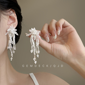 fever同款 水晶串珠耳环超仙法式 轻奢高级感烟花耳钉小众设计耳饰